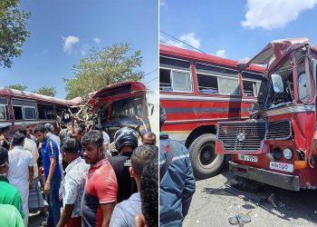 වීරවිලදී ලංගම බස් රථ දෙකක් මුහුණට මුහුණ ගැටේ: සිව් දෙනෙක් මියයති;   37කට තුවාලයි… 05කට බරපතලයි….