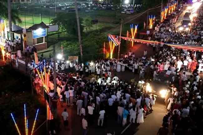 "ඒහි පස්සිකෝ" සාම පාද යාත්‍රාවේ සිව් වන දිනය අවසන්