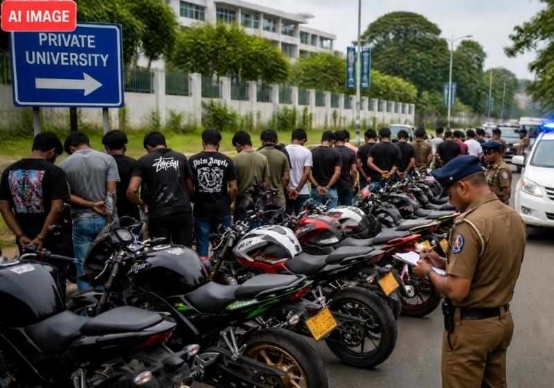 22 youths arrested over motorcycle stunt show in Malabe