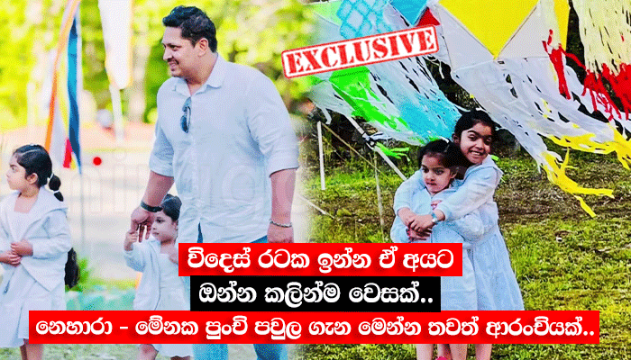 විදෙස් රටක ඉන්න ඒ අයට ඔන්න කලින්ම වෙසක්.. නෙහාරා - මේනක පුංචි පවුල ගැන මෙන්න තවත් ආරංචියක්..