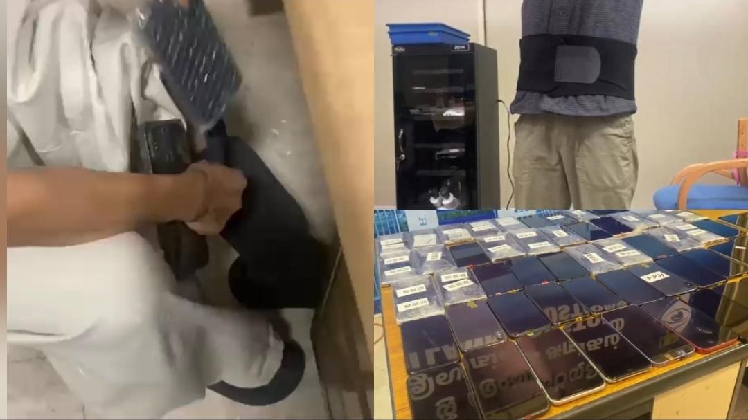 Hidden in socks and jackets: Chinese duo caught with phone haul at BIA