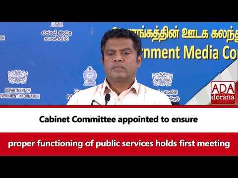 Cabinet Committee appointed to ensure proper functioning of public services holds first meeting
